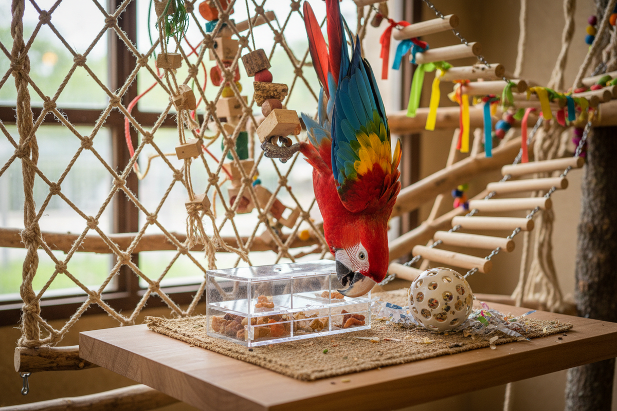 10 Enrichment Ideas to Keep Your Large Parrot Stimulated