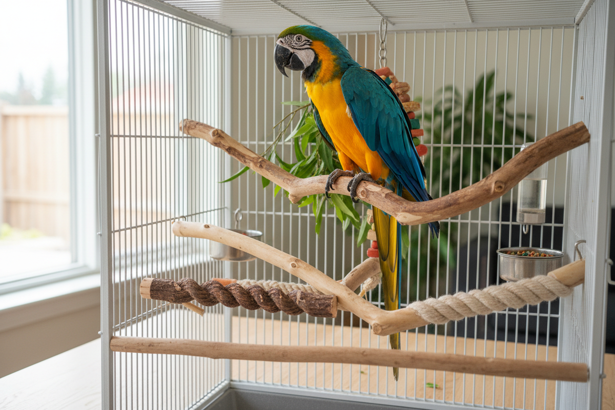 How to Choose the Right Perch for Your Large Parrot