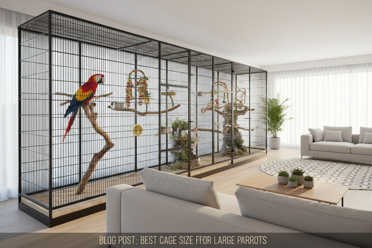 The Best Cage Size for Large Parrots (And Why It Matters)