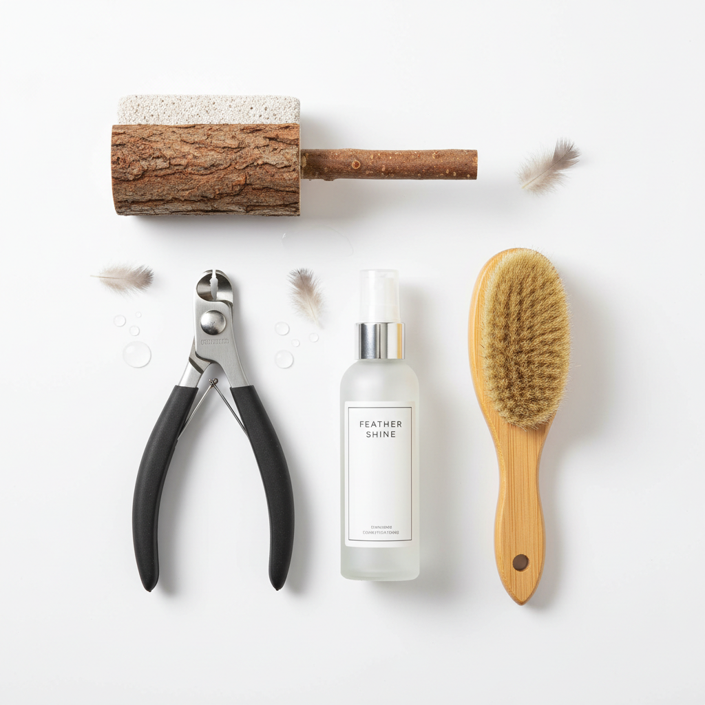 Full grooming kit flat lay