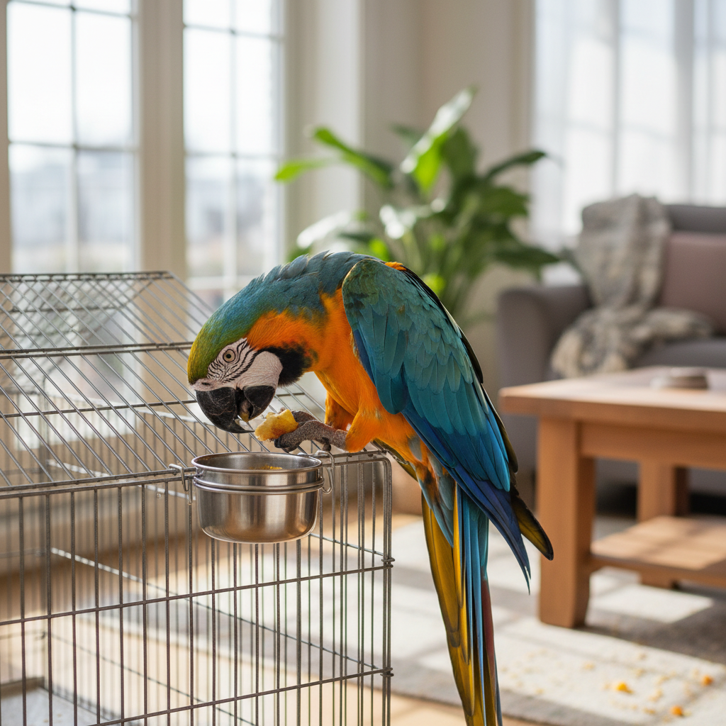 Lifestyle - macaw eating