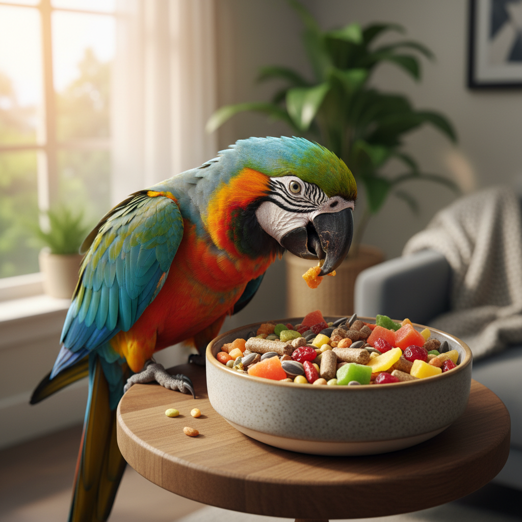 Lifestyle - macaw eating