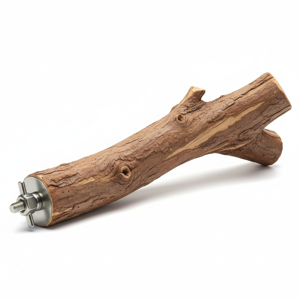Natural wood perch