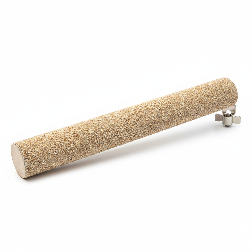 Sandy textured nail-trimming perch